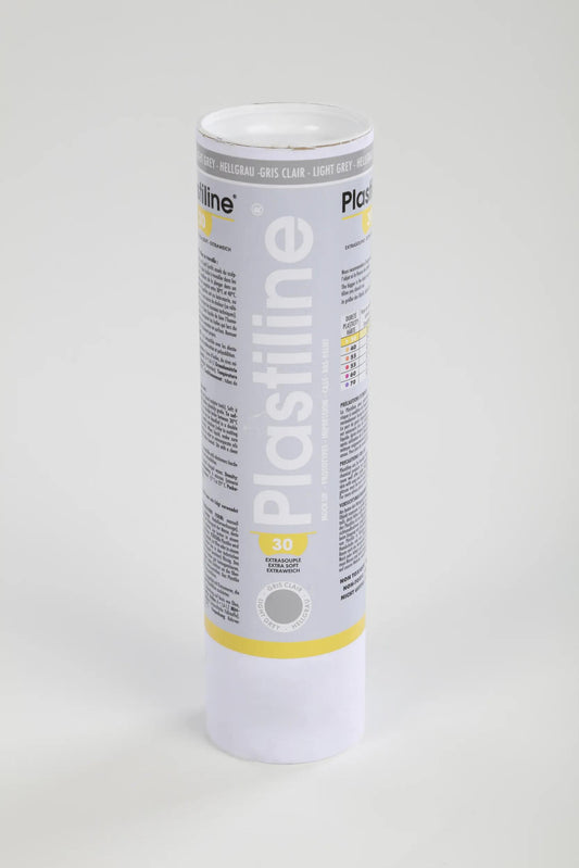 1 kg plasticline hardness 30 (extra-soft) - Light grey
