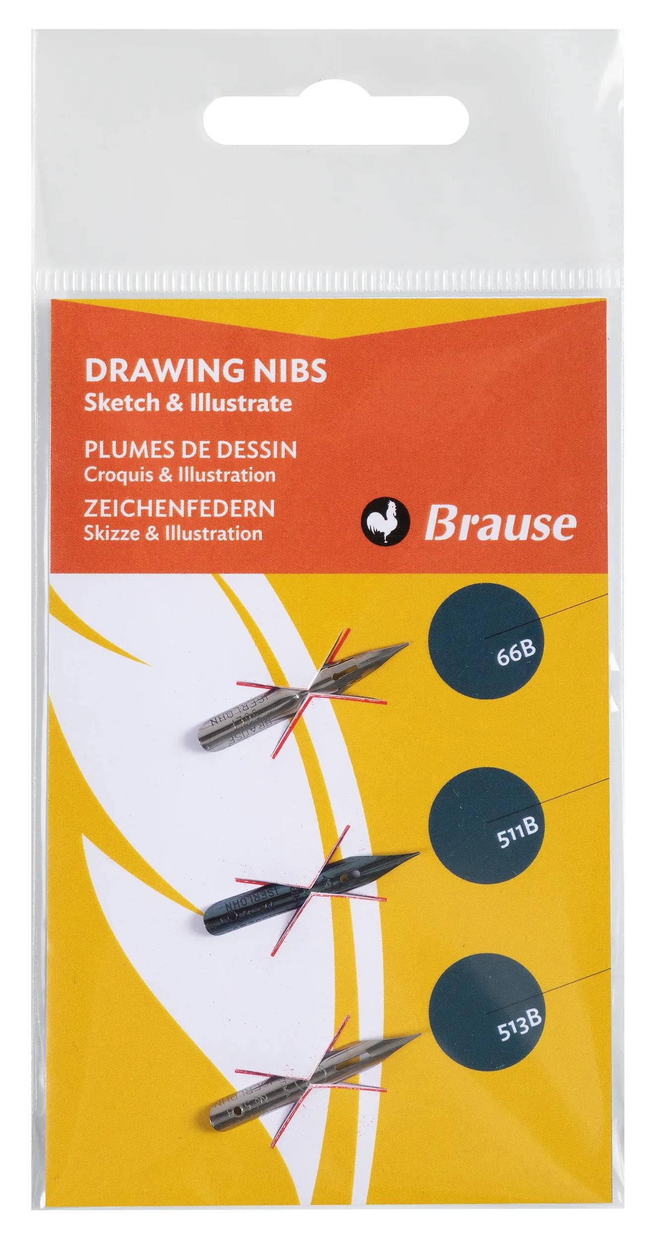 Pochette 3 Federn Serie Zeichnung (Paket x5)