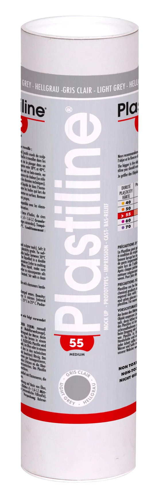 1 kg plasticline hardness 55 - Light grey