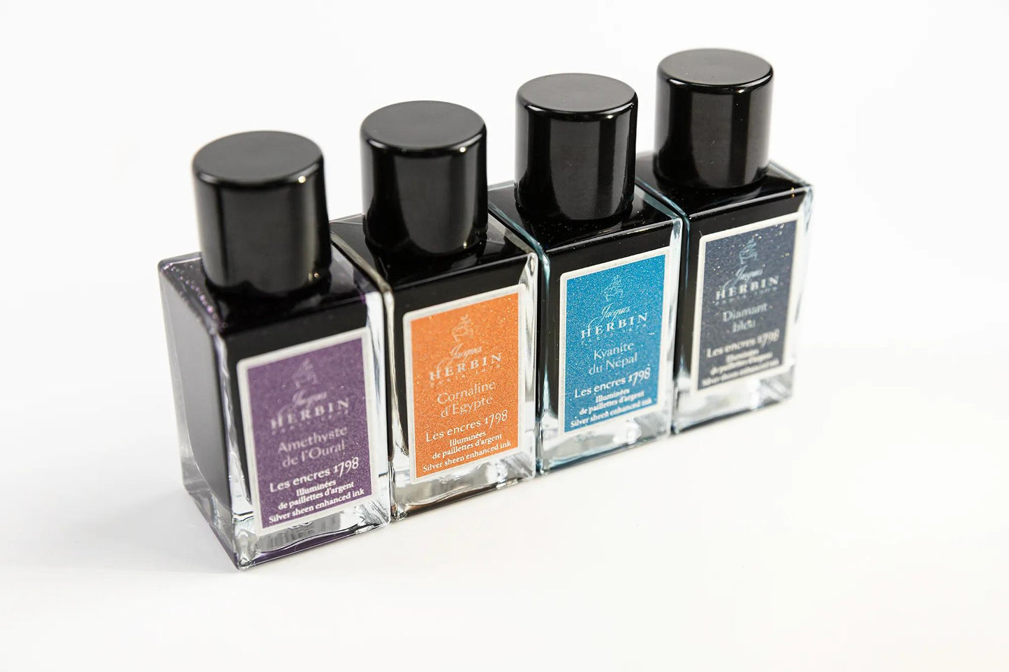 Inchiostro 1798 con glitter argento 15ml - Violet ametista - Nuovo (Pacchetto x3)
