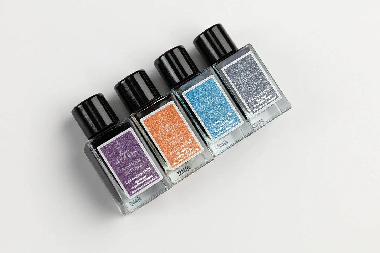 Inchiostro 1798 con glitter argento 15ml - Violet ametista - Nuovo (Pacchetto x3)