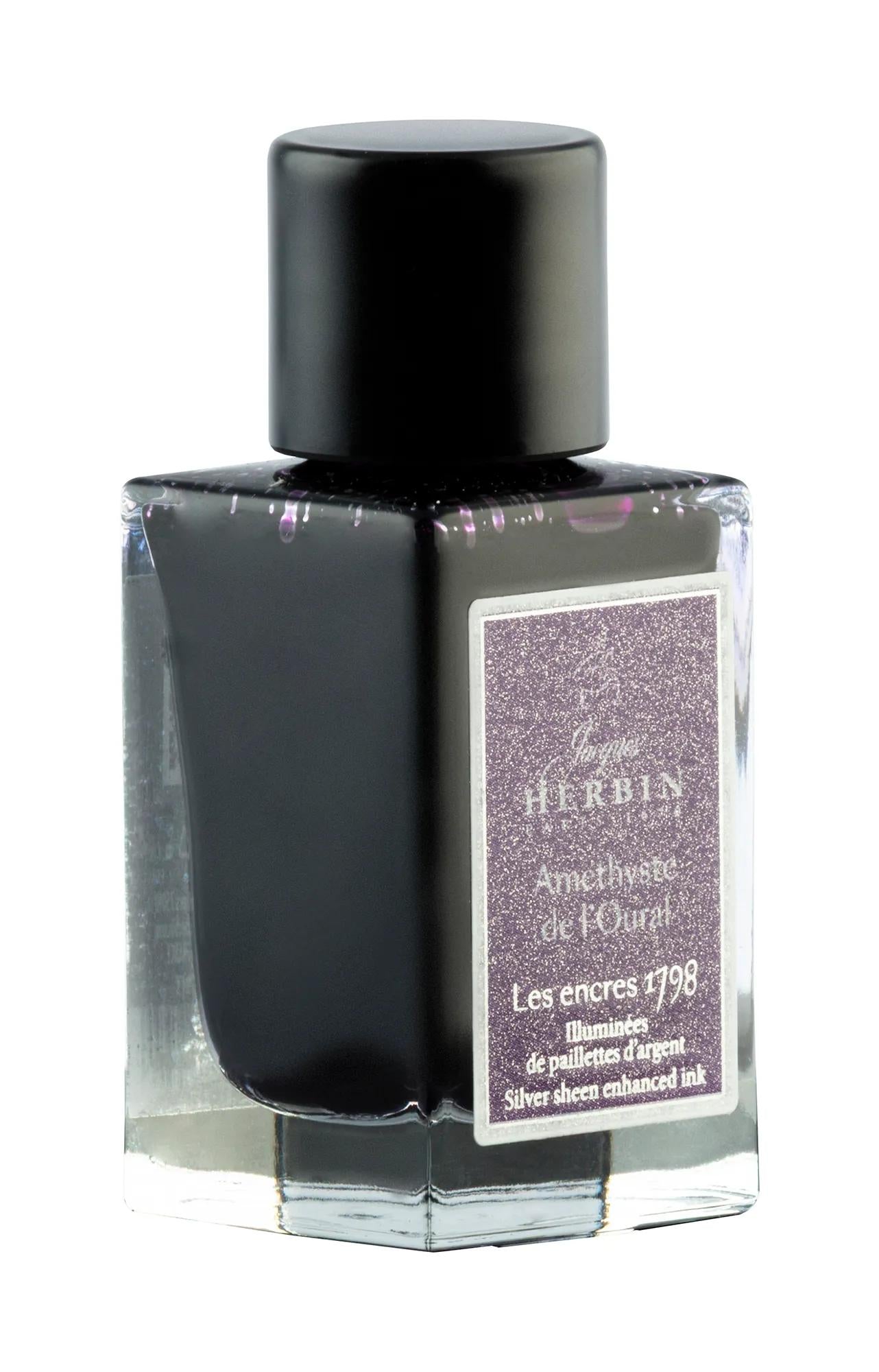 Inchiostro 1798 con glitter argento 15ml - Violet ametista - Nuovo (Pacchetto x3)