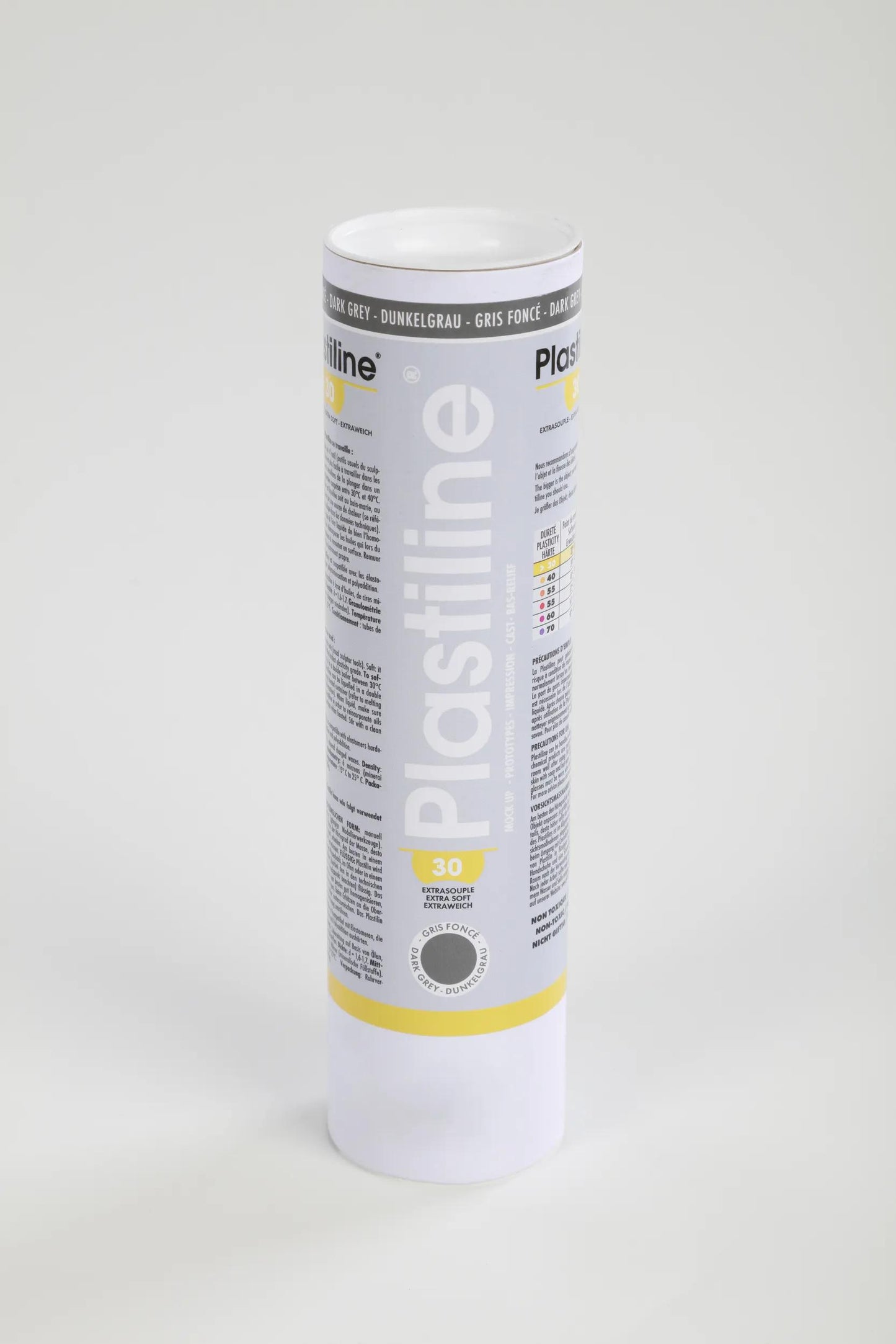 1 kg of plasticline hardness 30 (extra-soft) - Dark grey