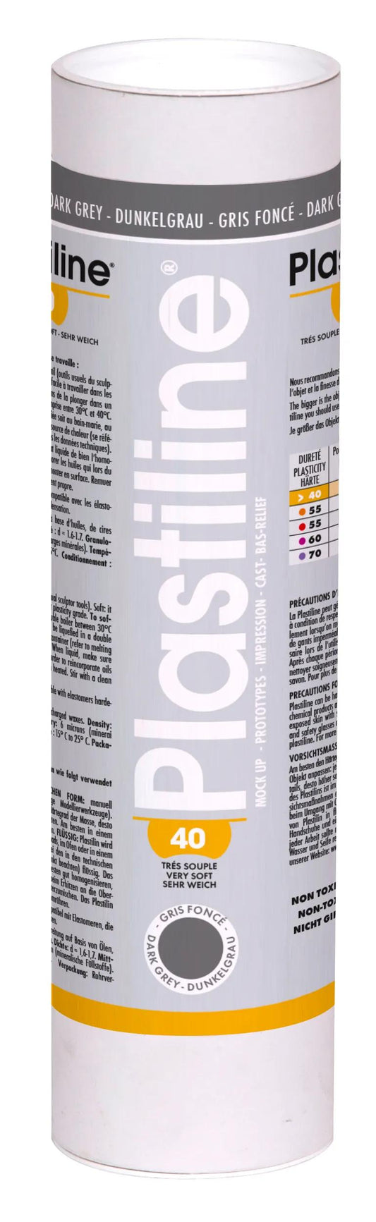 1 kg plasticline hardness 40 - grey