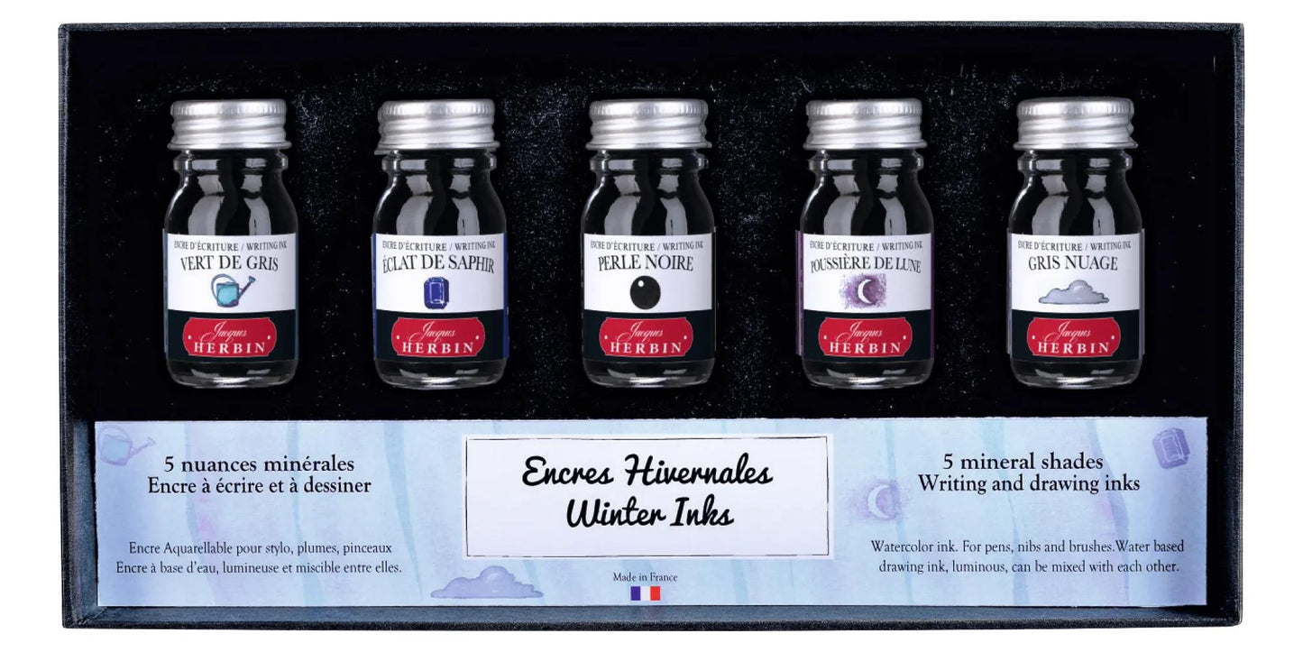 Set de 5 petites bouteilles d'encre à dessiner - assorti (Lot x2)