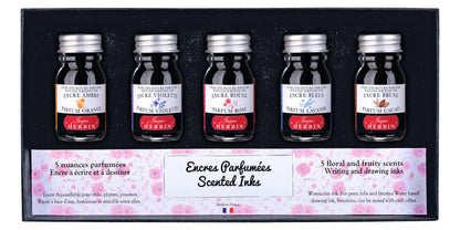 Set of 5 small bottles of perfumed ink - Assortment