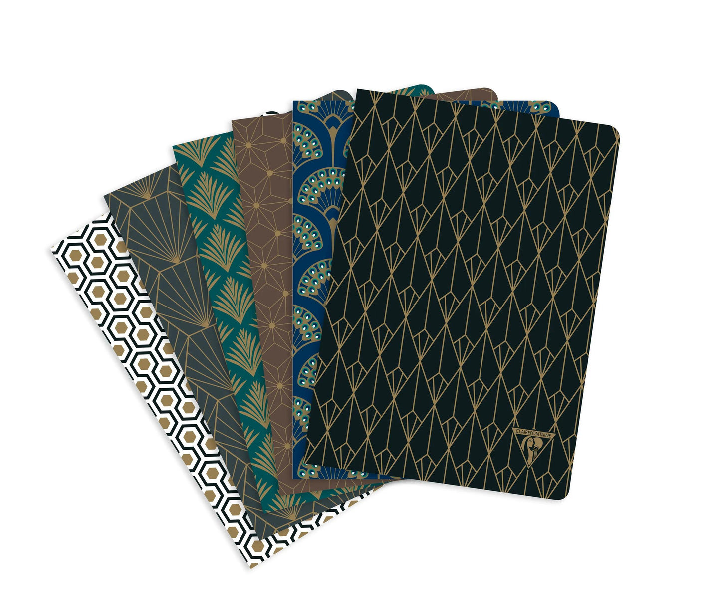 Neo Deco Textil-Sting-Notizbuch A5 96 Seiten gefüttert Muster passend Elfenbeinpapier 90g - Assortis (Paket x6)