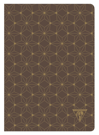Neo Deco textile sting notebook A5 96 pages lined pattern matching ivory paper 90g - Assortis (in bundle 6)