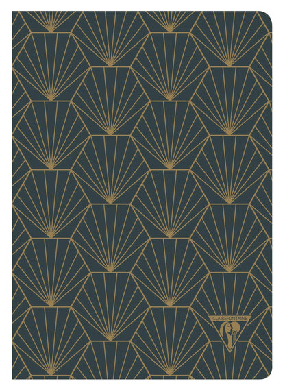 Neo Deco textile sting notebook A5 96 pages lined pattern matching ivory paper 90g - Assortis (in bundle 6)