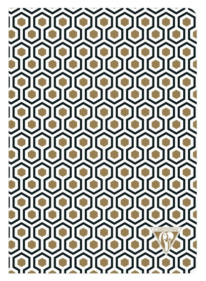 Neo Deco textile sting notebook A5 96 pages lined pattern matching ivory paper 90g - Assortis (in bundle 6)
