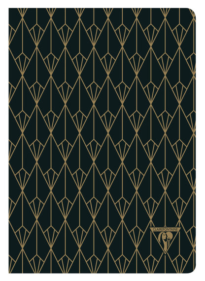 Neo Deco textile sting notebook A5 96 pages lined pattern matching ivory paper 90g - Assortis (in bundle 6)