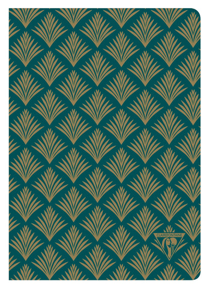 Neo Deco textile sting notebook A5 96 pages lined pattern matching ivory paper 90g - Assortis (in bundle 6)