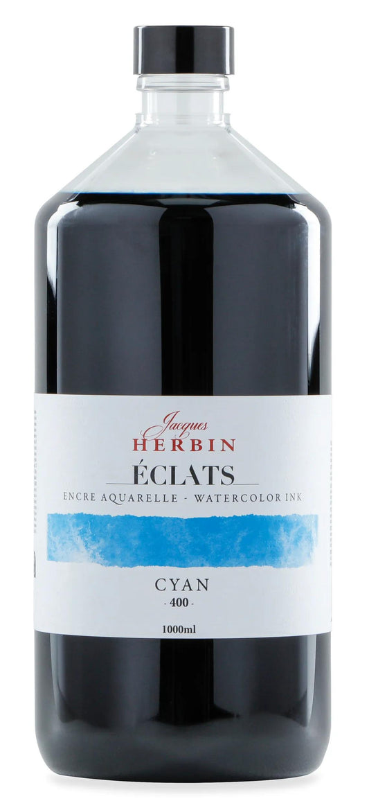 Watercolour ink Eclats in 1000ml - cyan blue