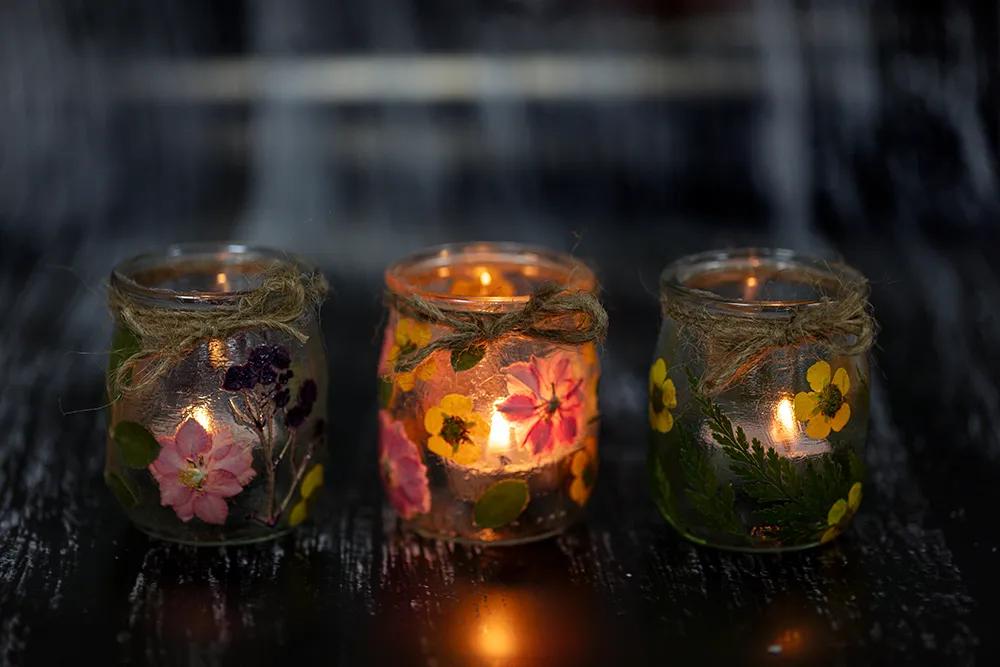 FLOWERS, SIZE OF 10 pieces - Green (Pack x5)