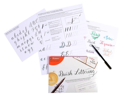 Feuilles d'apprentissage au Brush lettering. (lot de 3)