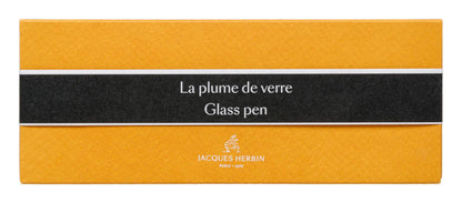Glass feather box - Black
