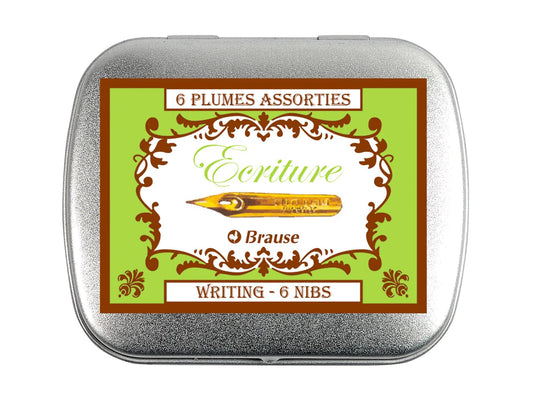 METAL PACKAGE 6 PLUMES WRITING (Pack x5)