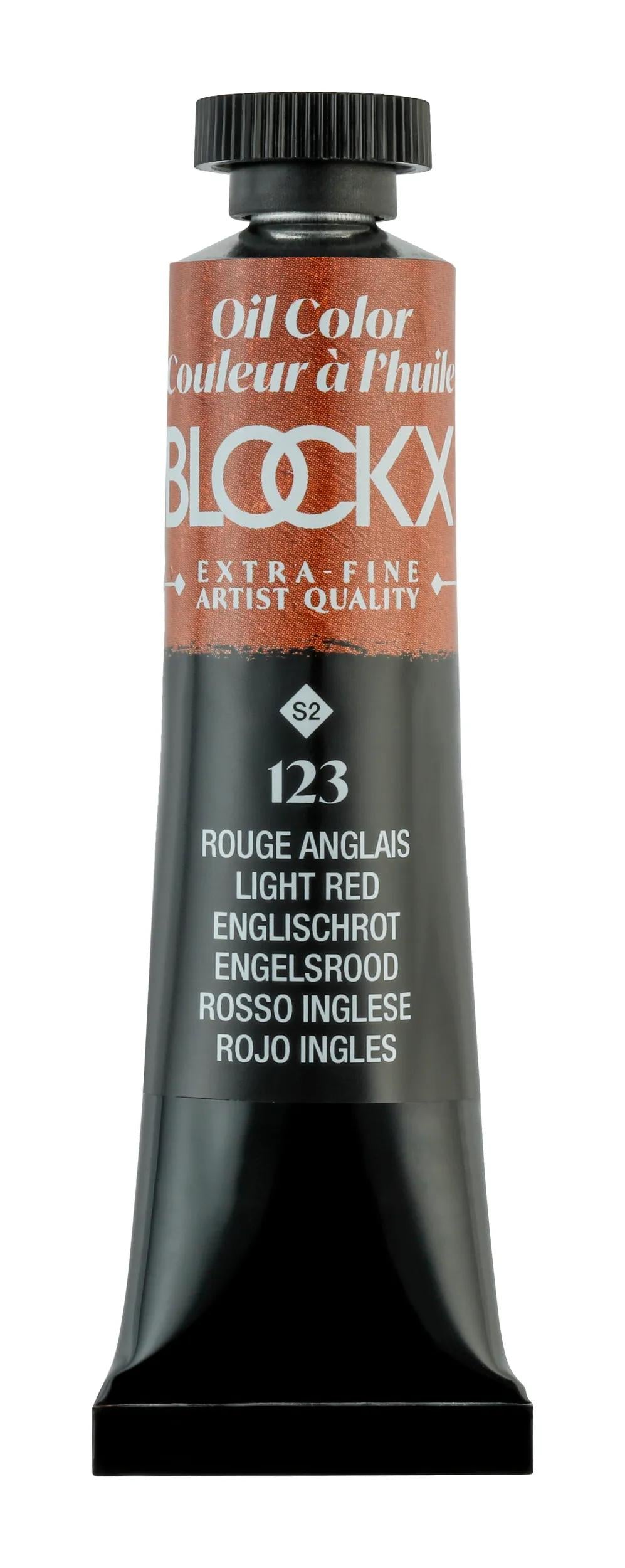 Extra-fine oil paint tube 20ml - English Red (Lot x3)