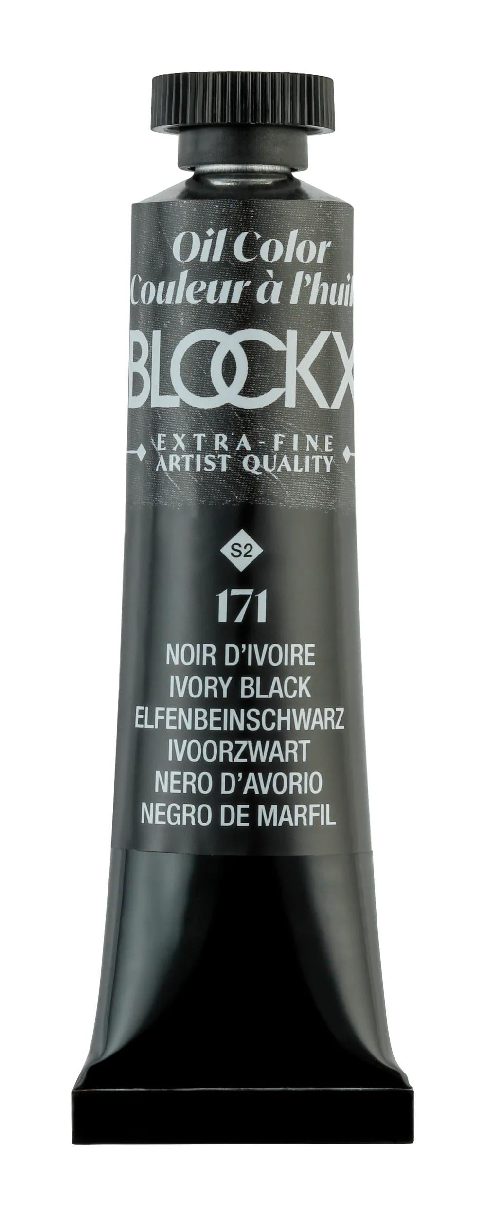 Extra-fine oil paint tube 20ml - Ivory black 171 (Pack x3)