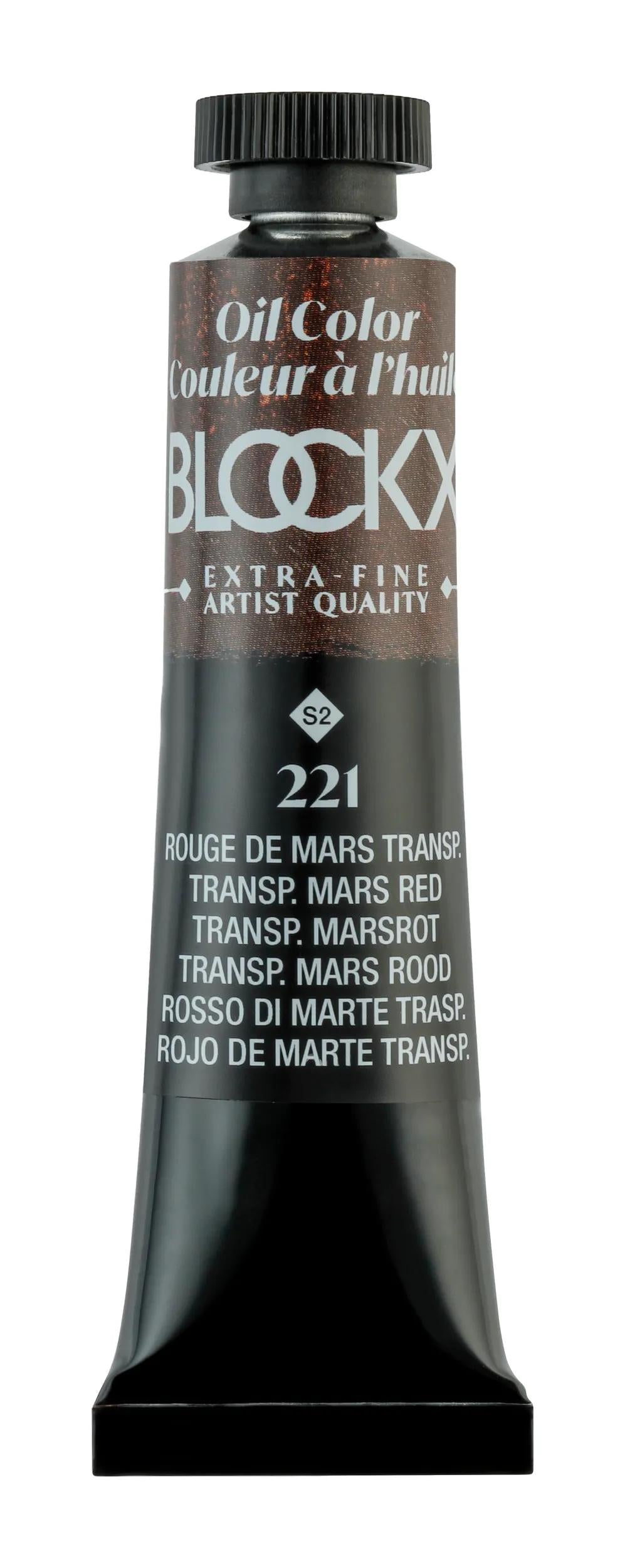 Extra-fine oil paint tube 20ml - Transparent Mars Red 221 (Pack x3)