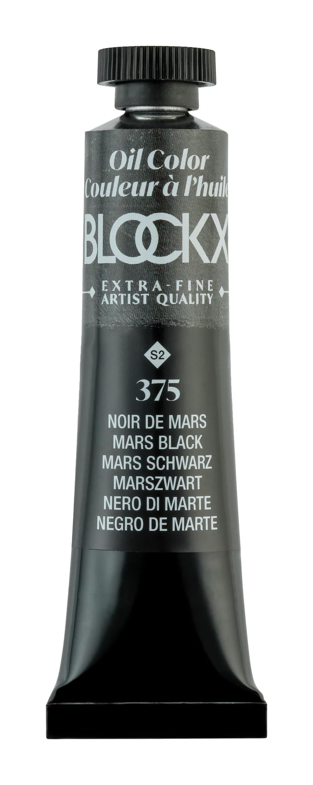 Extra-fine oil paint tube 20ml - Black March 375 (Pack x3)