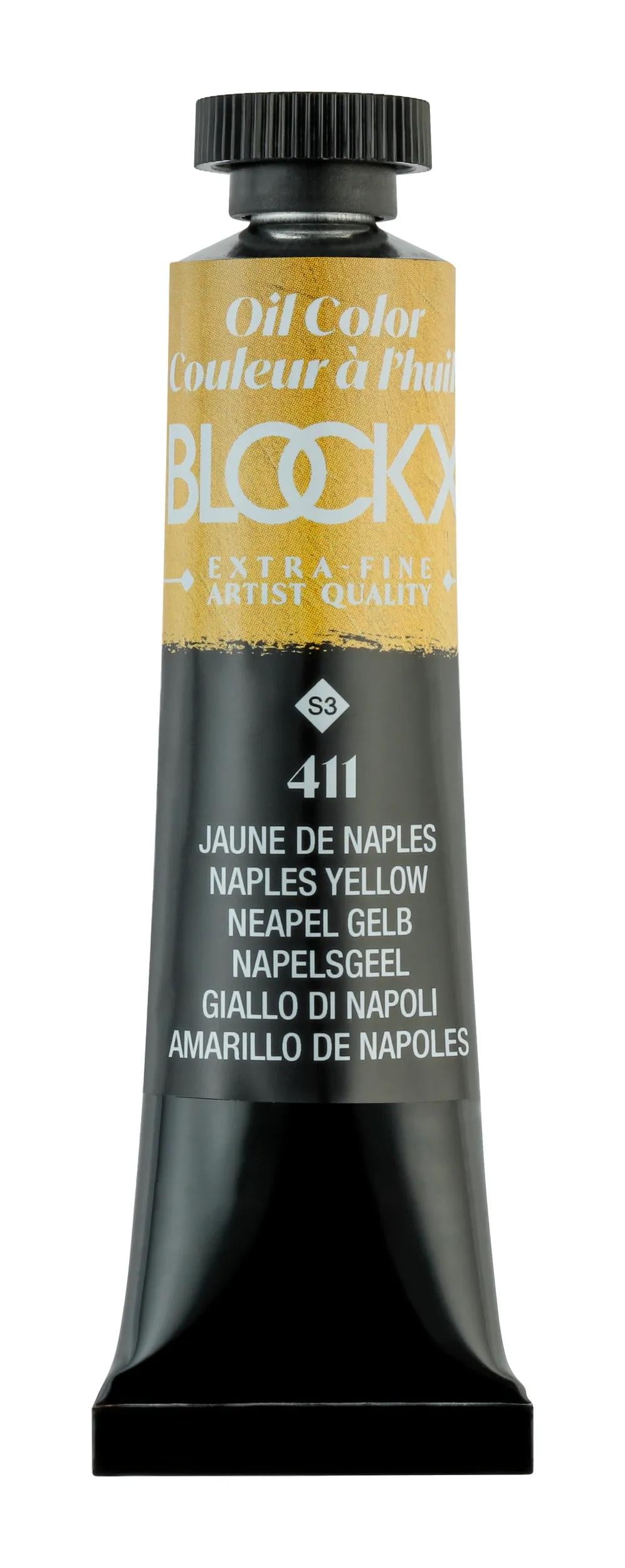 Extra-fine oil paint tube 20ml - Yellow from Naples 411 (Pack x3)