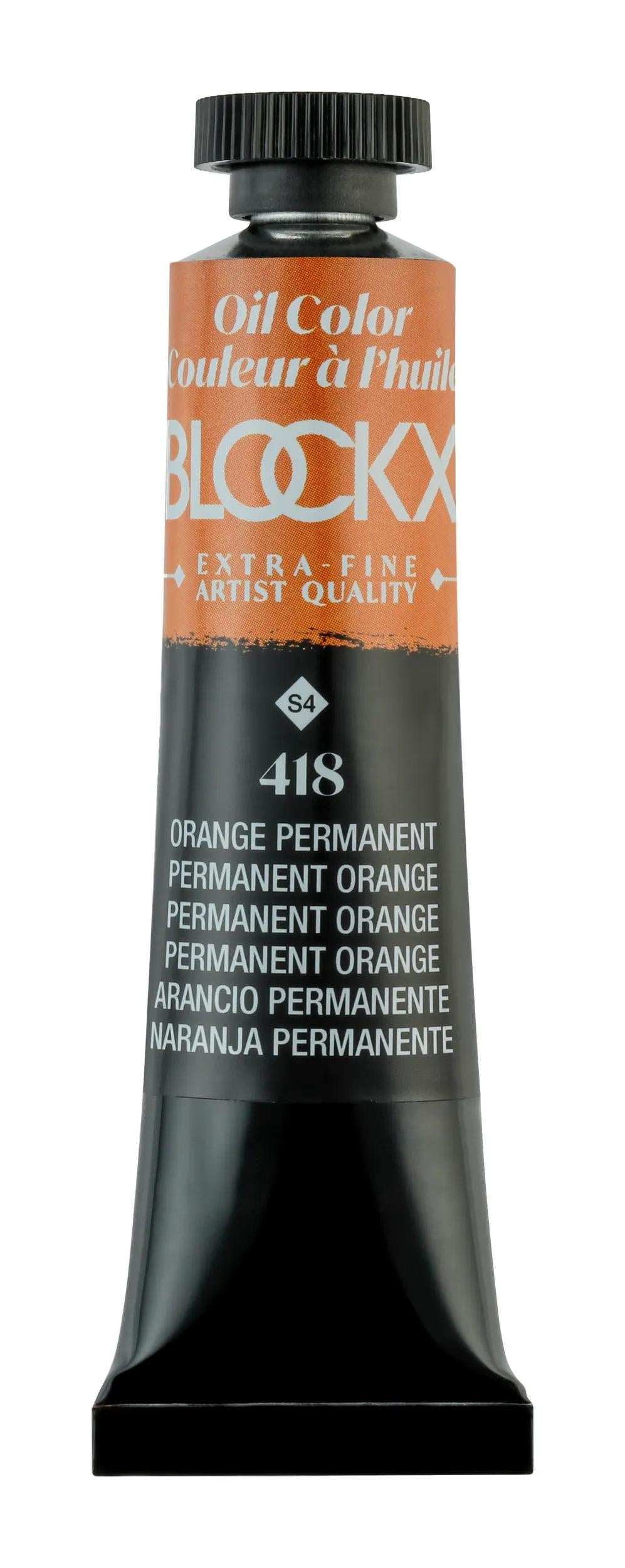 Extra-fine oil paint tube 20ml - Permanent orange 418