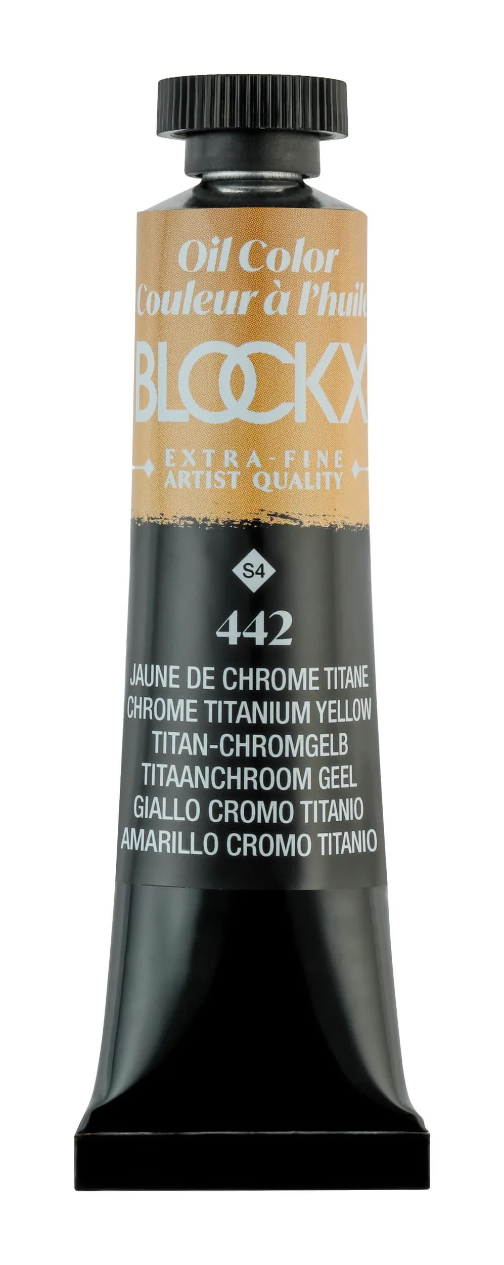 Extra-fine oil paint tube 20ml - Titanium chrome yellow 442