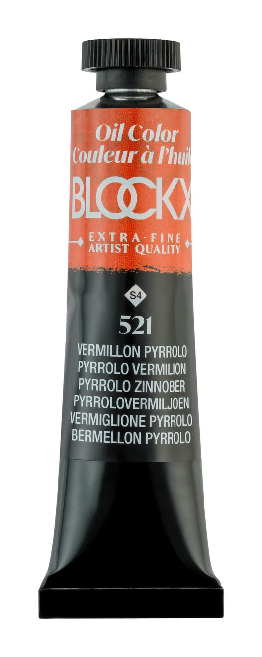 Extra-fine oil paint tube 20ml - Vermillon pyrrolo 521