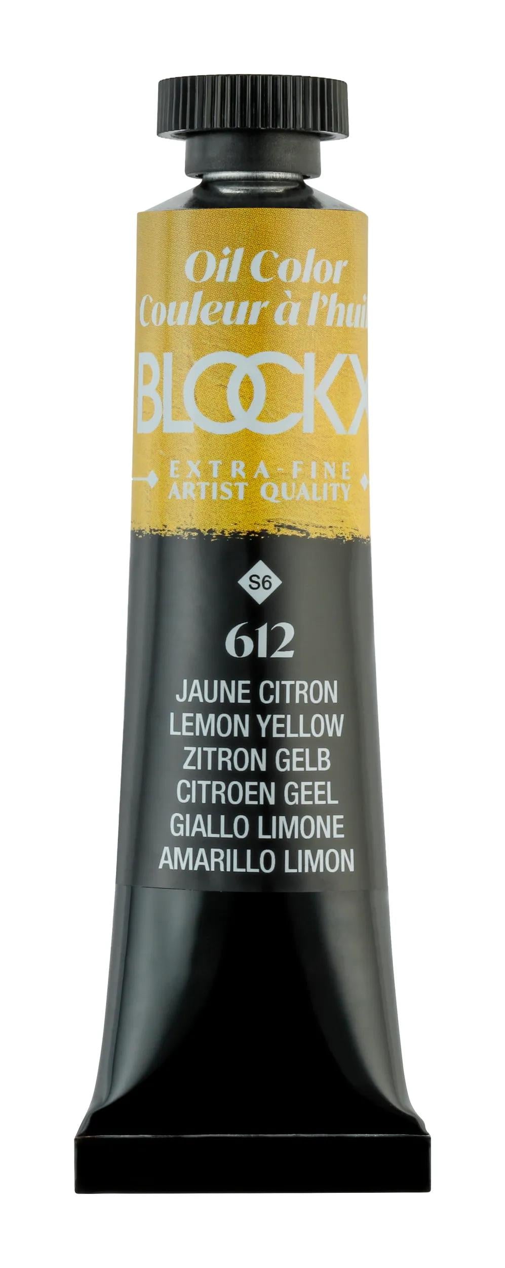 Extra-fine oil paint tube 20ml - lemon yellow 612