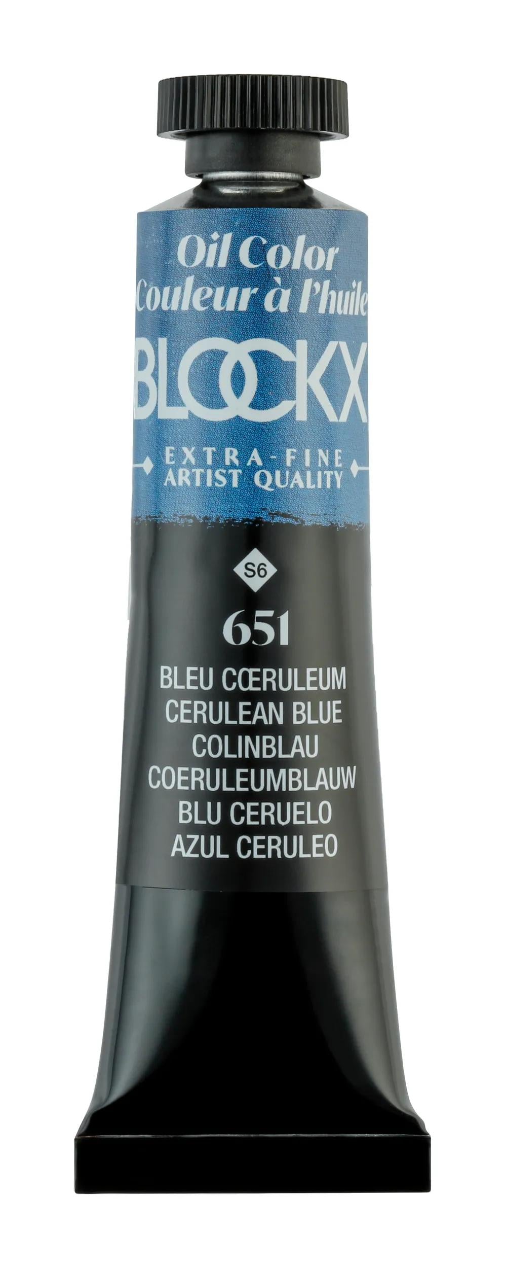 Extra-fine oil paint tube 20ml - Blue Coeruleum 651