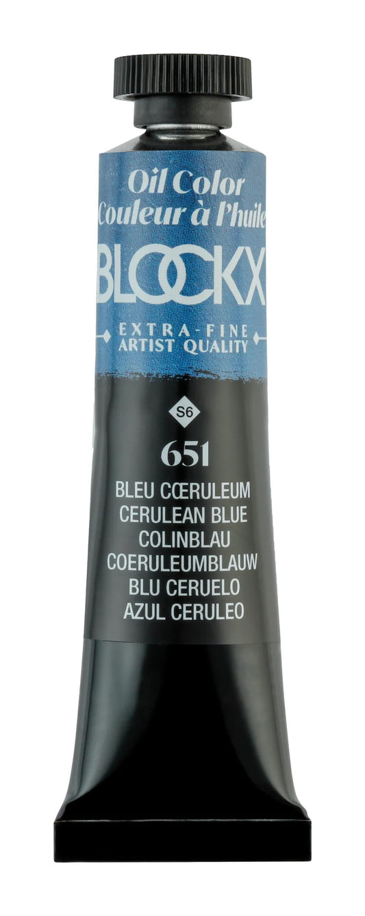 Extra-fine oil paint tube 20ml - Blue Coeruleum 651