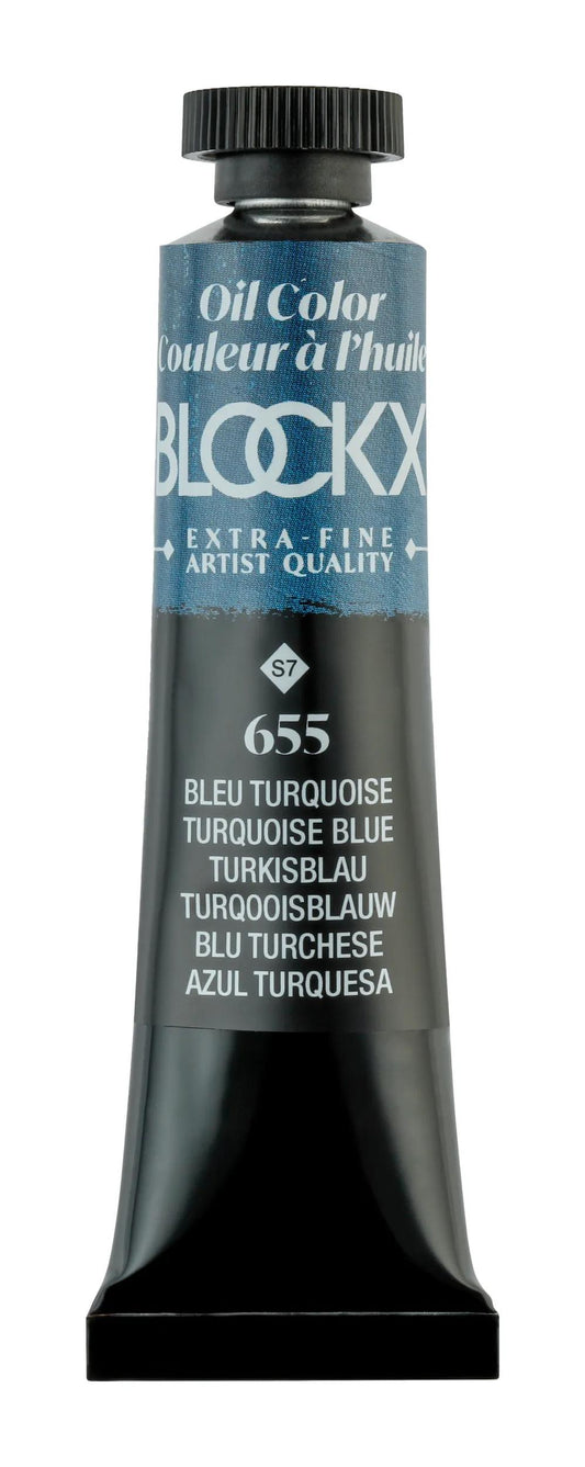 Extra-fine oil paint tube 20ml - Turquoise blue 655