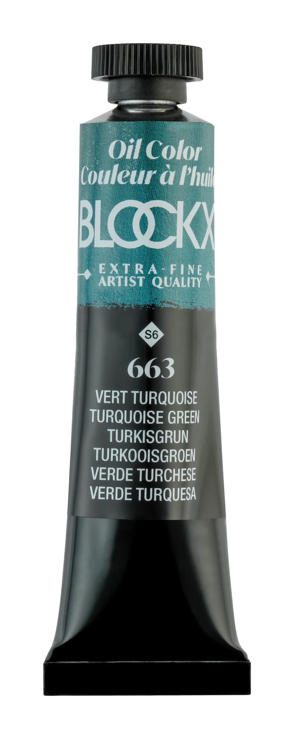 Extra-fine oil paint tube 20ml - Turquoise green 663