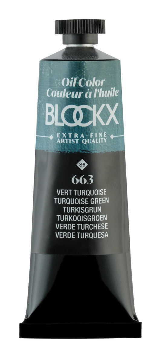Extra-fine oil paint tube 35ml - Turquoise green 663