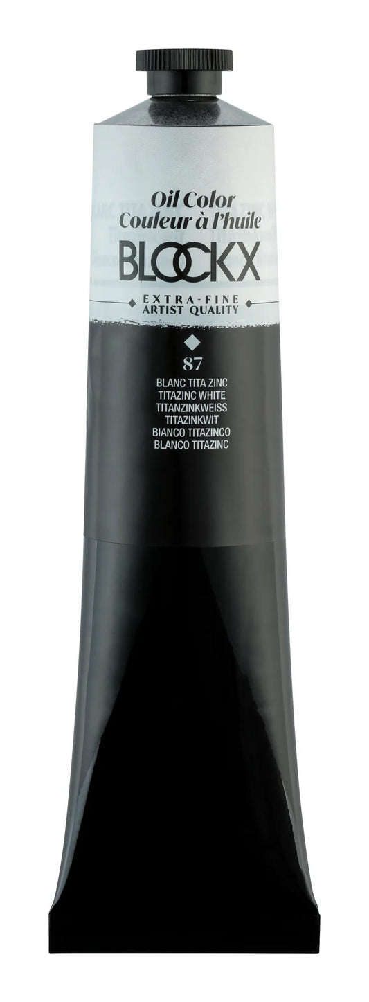 Extra-fine oil paint tube 200ml - White titanium zinc 87