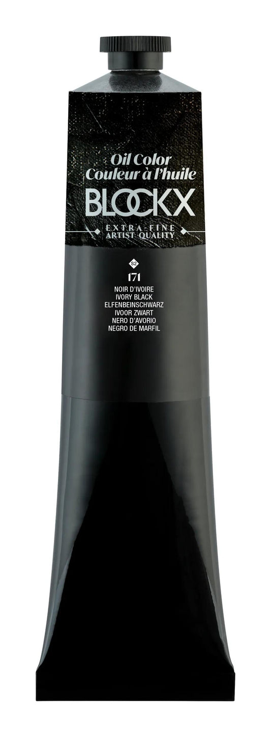 Extra-fine oil paint tube 200ml - Ivory black