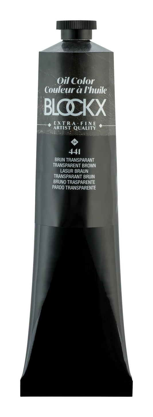 Extra-fine oil paint tube 200ml - Transparent brown