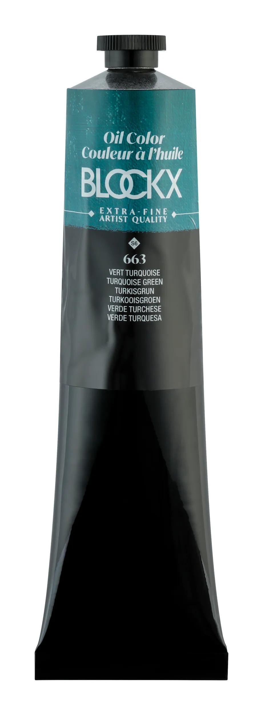 Extra-fine oil paint tube 200ml - Turquoise green