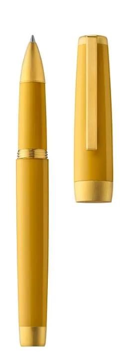 Roller Stift, Bernstein Harz Körper, gebürstet gelb Gold Attribute - Amber
