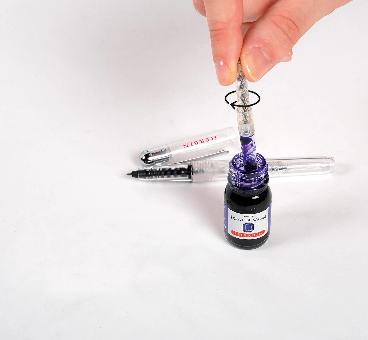 Herbin pen transparent pump - Transparent (Pack x6)