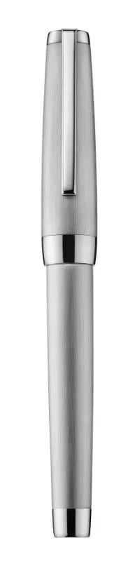 Precious metal pen, brushed palladium body and polished palladium attributes, feather M