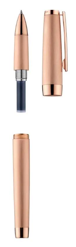 Precious Metallrolle, gebürstet 5N rosa Gold Körper und poliert 5N rosa Gold Attribute
