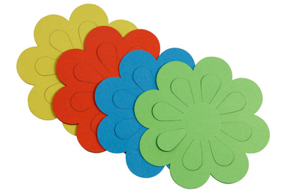 FORMS DECORATE, Bag of 20 shapes 130g/m2 in format 17x16,5cm - Flowers - Assortment