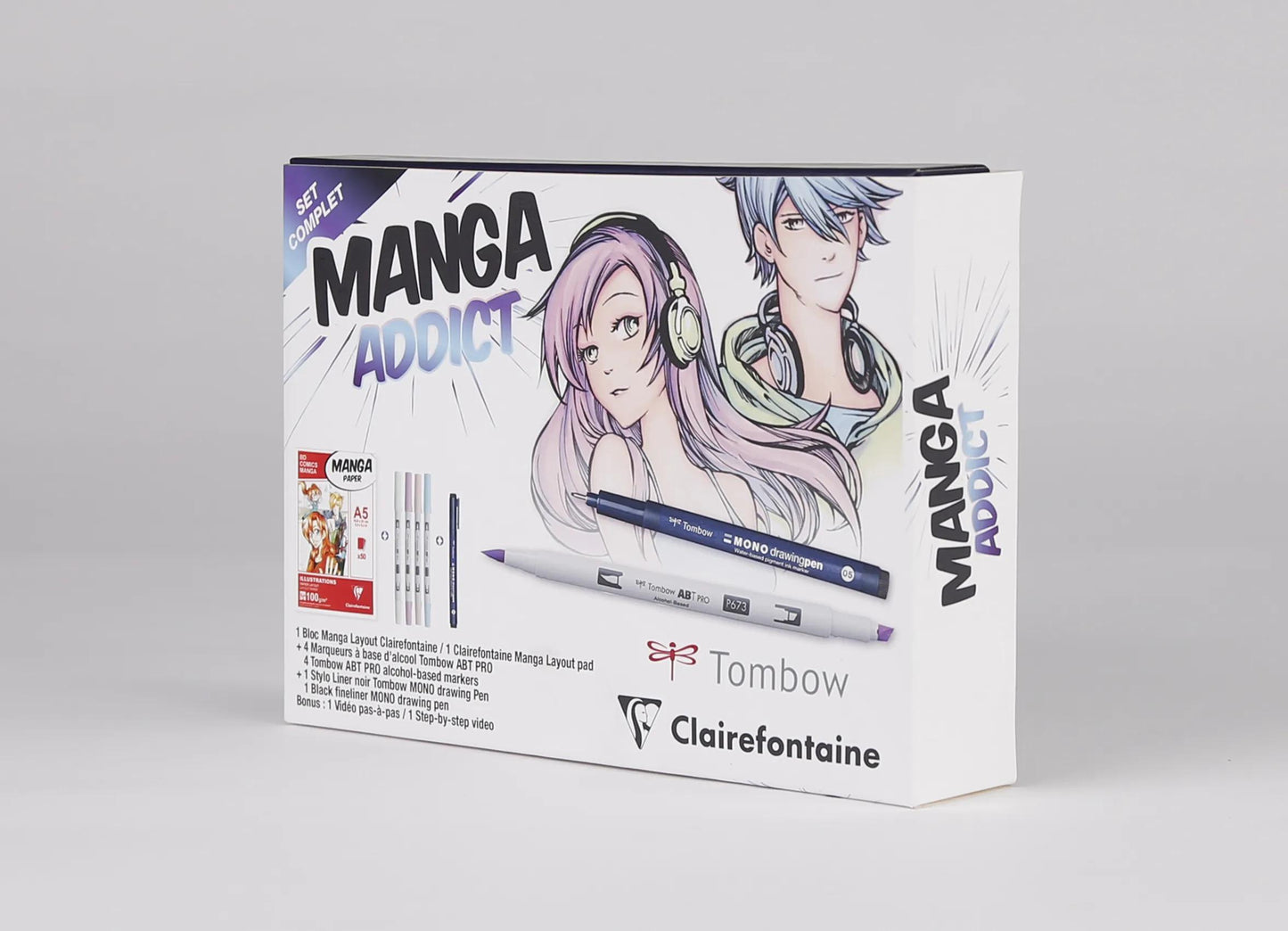 Manga Addict special box block glued Manga Layout 50F A5 100g and felt ABT Pro Tombow (Pack x2)
