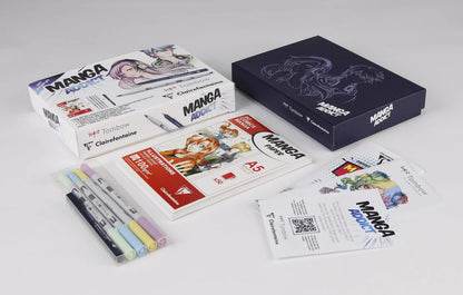 Manga Addict special box block glued Manga Layout 50F A5 100g and felt ABT Pro Tombow (in bundle 2)