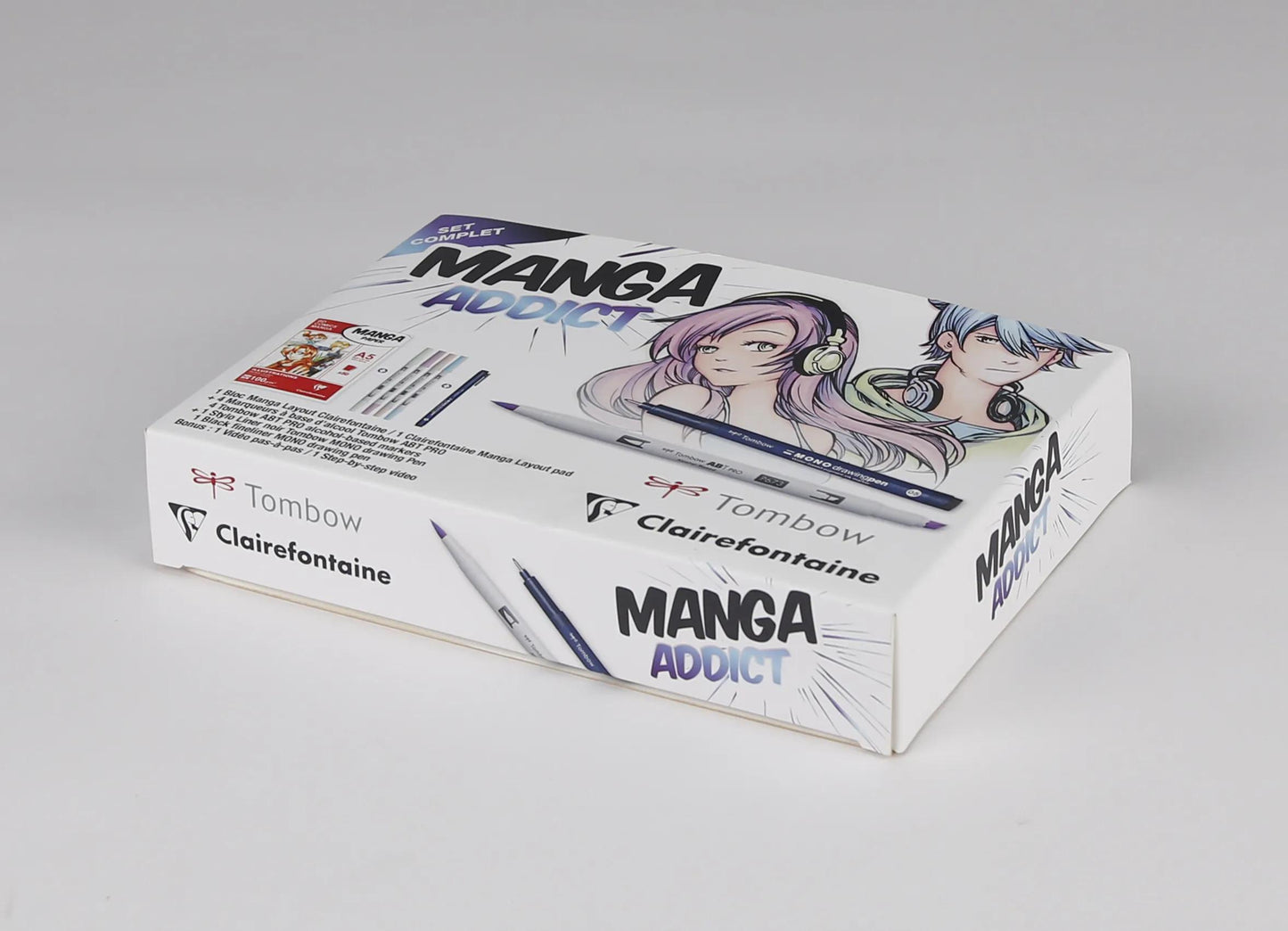 Manga Addict special box block glued Manga Layout 50F A5 100g and felt ABT Pro Tombow (Pack x2)
