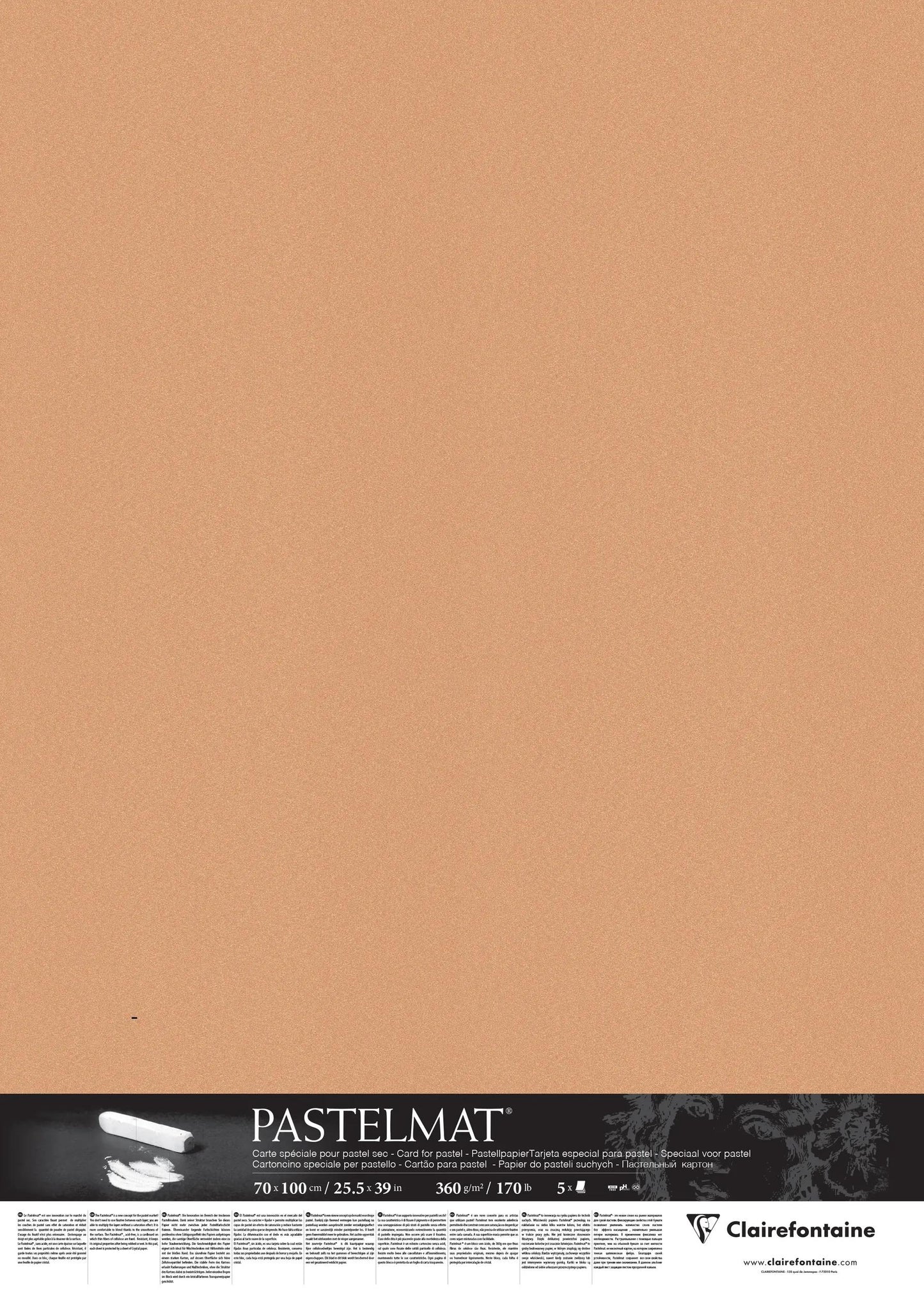 Pastelmat pack 5F 70x100cm 360g - Siena
