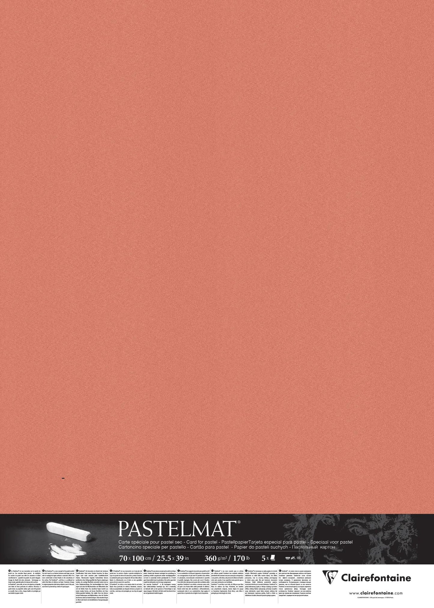 Pastelmat package 5F 70x100cm 360g - Sanguine