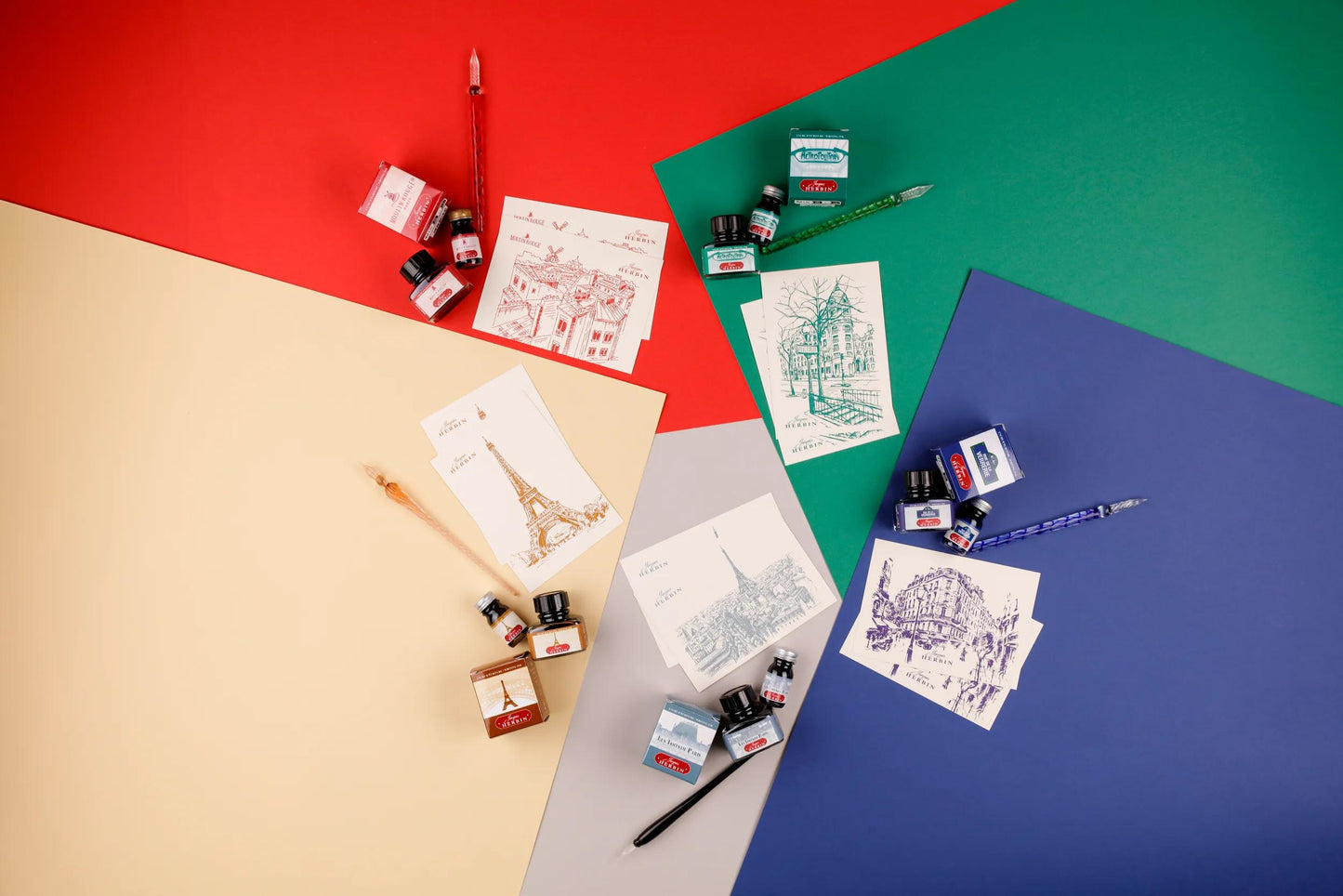 Poster colors Paris J. Herbin